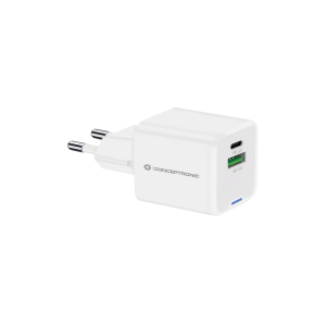 CARICATORE USB PD GAN DA 20 W CONCEPTRONIC ALTHEA15W CON 1P USB-C E 1P USB-A  - BIANCO