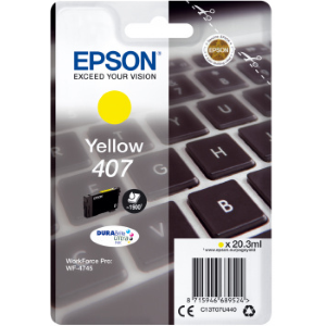 CARTUCCIA EPSON 407 "TASTIERA" C13T07U440 GIALLO X WF-4745DTWF 1.900PAG.