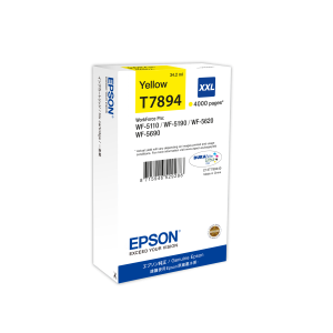 CARTUCCIA EPSON T7894 XXL C13T789440 GIALLO 4.000PG X WORKFORCE PRO WF-5110DW, WF-5190DW WF-5620DWF, WF-5690DWF