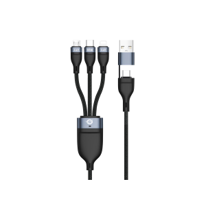 CAVO USB 3 IN 1 1.5MT CONCEPTRONIC ETTA05B15 PD3.0 DA 60 W-DA USB-C A MICROUSB/USB-C/LIGHTNING ADAT.USB-A DA 20 V 3 A 480MBPS