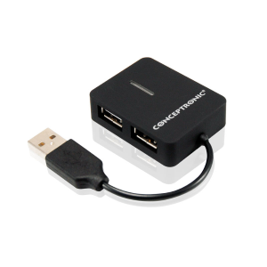 HUB MINI USB2.0 4P CONCEPTRONICS C4PUSB2 NERO - VEL. MASSIMA 480MBPS