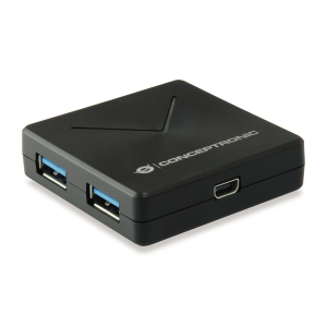 HUB USB3.0 4P CONCEPTRONIC HUBBIES02B -CAVO DI CONNESSIONE STACCABILE, CAVO USB INCLUSO FINO:31/03