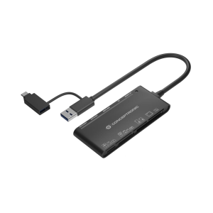 LETTORE CARD READER USB3.0 7 IN 1 CONCEPTRONIC BIAN03B USB-A E USB-C, SD/SDHC/SDXC X2, MICRO SD/T-FLASH, MMC, MS, M2, FINO:31/03