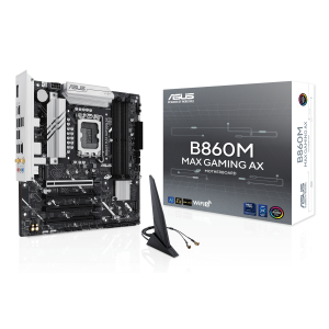 MB ASUS B860M MAX GAMING AX B860 LGA1851 4XDDR5DC-8666(OC) DP 1XPCIE5.0X16 4XSATA3 3XM.2 WIFI6 BT MATX 90MB1JZ0-M0EAY0