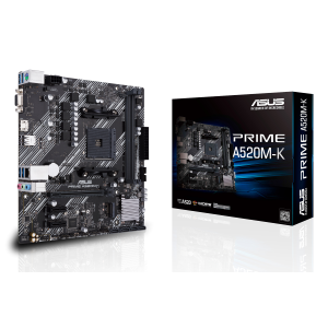 MB ASUS PRIME A520M-K A520 AM4 2XDDR4DC-4600O.C. D-SUB HDMI 1XPCIE3.0X16 4XSATA3R M.2 GBLAN MATX 90MB1500-M0EAY0