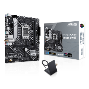 MB ASUS PRIME H610M-A WIFI H610 LGA1700 2DDR5DC-5600 HDMI DP VGA 1XPCIE4.0X16 4XSATA3 M2 GBLAN  USB3.2 WIFI MATX 90MB1G00-M0EAY0