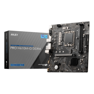 MB MSI PRO H610M-G DDR4 LGA1700 2XDDR4DC-3200 1XHDMI 1XDP 1XPCIE4.0X16 1XM.2 4XSATA3 GBLAN USB3.2 MATX