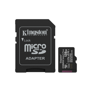 MICRO SECURE DIGITAL 128GB SDCS3/128GB CLASS10 UHS-I, U1, V10, A1 150MB/S + ADATTATORE CANVAS SELECT PLUS GEN3 KINGSTON
