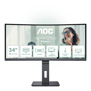MONITOR AOC LCD CURVED VA LED 34" WIDE CU34P3CV 4MS MM QHD 3000:1 BLACK HDMI DP USB-C 4XUSB VESA FINO:09/01