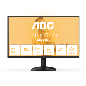 MONITOR AOC LCD IPS 120HZ 27" WIDE FRAMELESS 27B31H 4MS FHD 1500:1 BLACK VGA HDMI VESA FINO:09/01