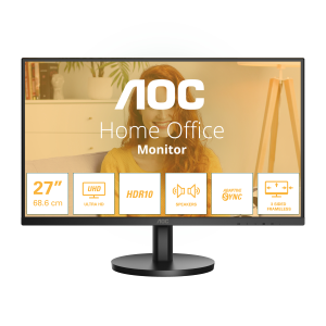 MONITOR AOC LCD IPS 27" WIDE FRAMELESS U27B3A 4MS MM UHD 1000:1 BLACK 2XHDMI DP VESA FINO:09/01
