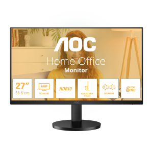 MONITOR AOC LCD IPS 27" WIDE FRAMELESS U27B3AF 4MS MM UHD 1000:1 BLACK 2XHDMI DP REG.ALT. VESA FINO:09/01