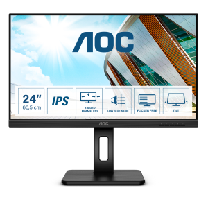 MONITOR AOC LCD IPS LED 23.8" WIDE 24P2Q 4MS MM FHD 1000:1 BLACK VGA DVI DP HDMI 4XUSB3.0 VESA FINO:09/01