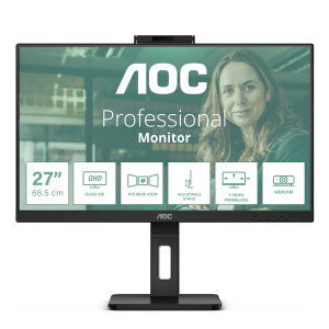 MONITOR AOC LCD IPS LED 27" WIDE FRAMELESS Q27P3QW 4MS MM QHD 1000:1 BLACK 2XHDMI DP HUB USB VESA FINO:09/01