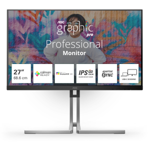 MONITOR AOC LCD IPS QD 27" WIDE FRAMELESS Q27U3CV 4MS MM QHD 1000:1 BLACK HDMI DP USB-C VESA FINO:09/01