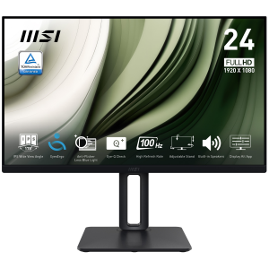MONITOR MSI PRO MP245PG 23.8" IPS AG FHD 16:9 100HZ 1MS HDMI DP D-SUB VESA BLACK FINO:06/01