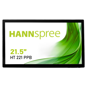 MONITOR M-TOUCH HANNSPREE LCD LED 21.5" WIDE HT221PPB 4MS MM FHD 1000:1 BLACK VGA HDMI DP USB VESA NO BASE