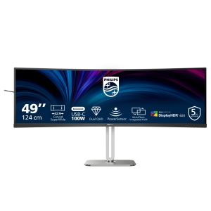 MONITOR PHILIPS CURVED LED 49" 49B2U5900C/00 32:9 4MS MM DUAL QHD 3000:1 BLACK 2XHDMI DP USB-C HUB USB LAN FINO:09/01