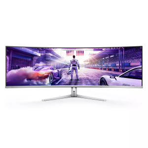 MONITOR PHILIPS CURVED QD OLED 144HZ 49" 49M2C8900L/00 32:9 0,03MS MM DUAL QHD 3000:1 SILVER 2XHDMI DP USB-C HUB USB FINO:09/01