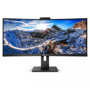 MONITOR PHILIPS LCD CURVED LED 34" 21:9 346P1CRH/00 4MS MM SOFTBLUE UHD 3000:1 BLACK HDMI DP 5XUSB USB-C WEBCAM VESA
