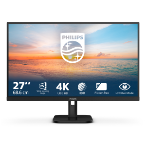 MONITOR PHILIPS LCD IPS LED 27" WIDE 27E1N1800A/00 4K 4MS MM UHD 1000:1 BLACK 2XHDMI DP VESA