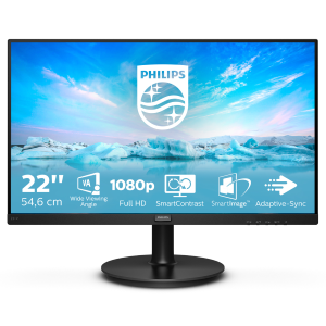 MONITOR PHILIPS LCD LED 21.5" WIDE 221V8A/00 4MS MM SOFTBLUE FHD 4000:1 BLACK VGA HDMI VESA