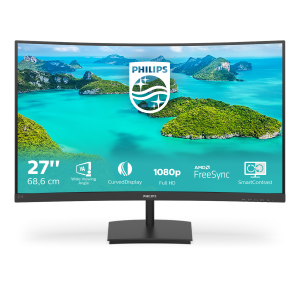 MONITOR PHILIPS LCD VA CURVED LED 27" WIDE 271E1SCA/00 4MS SOFTBLUE MM FHD 3000:1 BLACK VGA HDMI VESA 2Y  FINO:09/01