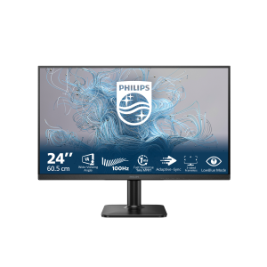 MONITOR PHILIPS LCD VA LED 100HZ 23.8" WIDE 24E2N1100LB/00 4MS  FHD 4000:1 BLACK VGA HDMI VESA FINO:09/01