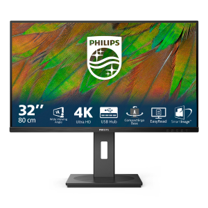 MONITOR PHILIPS LCD VA LED 32" WIDE 32B1N3800/00 4K 4MS LOWBLUE MM UHD 1000:1 BLACK  2XHDMI DP HUB USB REG.ALT. VESA FINO:09/01