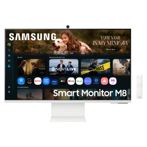 MONITOR SMART SAMSUNG LCD VA 32" WIDE S32FM801 4MS MM UHD WHITE WEBCAM HDMI 2XUSB USB-C REG.ALTEZZA PIVOT VESA