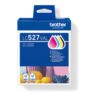MULTIPACK BROTHER LC527VAL 4 CART (BK 1.300PAG + C/M/Y 900PG) X MFC-J4350DW / MFC-J4550DW