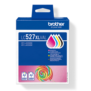MULTIPACK BROTHER LC527XLVAL 4 CART (BK 3.000PAG + C/M/Y 2.000PG) X MFC-J4350DW / MFC-J4550DW