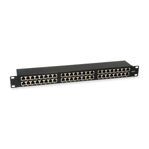 PATCH PANEL 48-PORTE KEYSTONE CAT.6 EQUIP 326449 1U 19" - NERO - EAN:4015867207154