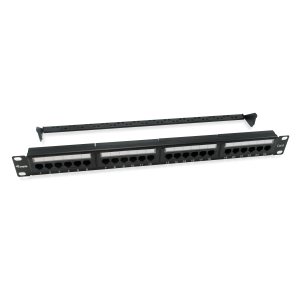 PATCH PANEL NERO NON SCHERMATO 1U EQUIP 135426 CAT.6 - 24P - DUAL IDC (LSA E 110) -EAN:4015867223079