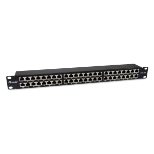 PATCH PANEL NERO SCHERMATO 1U  EQUIP 326626 48 PORTE CAT.6A -CLASSE EA-EAN:4015867237588 FINO:31/03