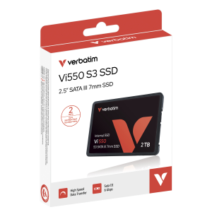 SSD-SOLID STATE DISK 2.5" 2000GB(2TB) SATA3 VERBATIM VI550 S3 READ:550MB/S WRITE:500MB/S (49354)