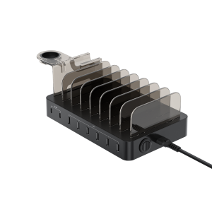 STAZIONE DI RICARICA USB PD 8P 75W CONCEPTRONIC OZUL02B -USCITA USB-C - PD 20 W * 2 (40 W) USCITA USB-A  5 V/2,4 A MAX (35 W)