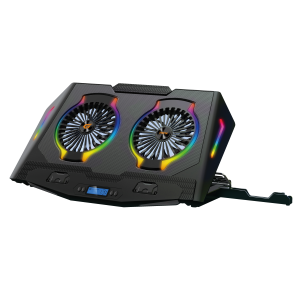 SUPPORTO DI RAFFREDDAMENTO X NOTEBOOK GAMING 2 VENTOLE FINO A 17" CONCEPTRONIC  THYIA02B 4 LIVELLI DI ALTEZZA - SUPP.FINO 15KG