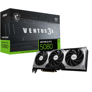 SVGA MSI GEFORCE RTX 5080 16G VENTUS 3X OC NVIDIA PCIE5.0 16GDDR7 256BIT 2655MHZ 1XHDMI 3XDP 7680X4320 2,5SLOT