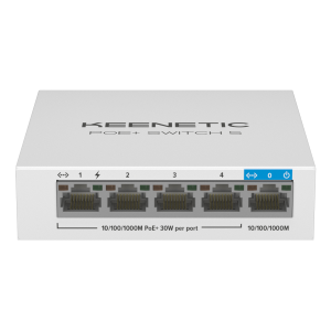 SWITCH 1P 1GBPS+4P 1 GBPS POE+ KEENETIC KN-4610 POE+ SWITCH 5 - IN METALLO - POTENZA MAX 60W  (VIDEOCAMERE IP)-GAR.3Y FINO:09/01