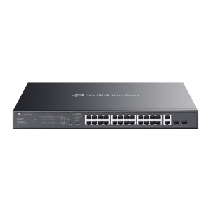 SWITCH 28P LAN GIGABIT TP-LINK ES228GMP EASY MANAGED  24P POE+ 2P GIGABIT 2P SFP- CUST.IN ACCIAIO - MONT.SU RACK 1U 19"